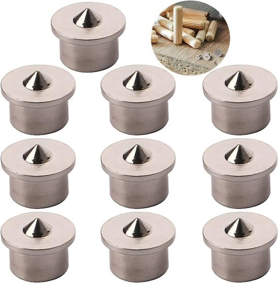 Strumento per lavorazione del legno Deuvelpen 8 mm - Utensile per lavorazione del legno - Allineamento - Posizionamento dei fori di perforazione - 10 pezzi - Acciaio inossidabile - Strumenti per lavorazione del legno