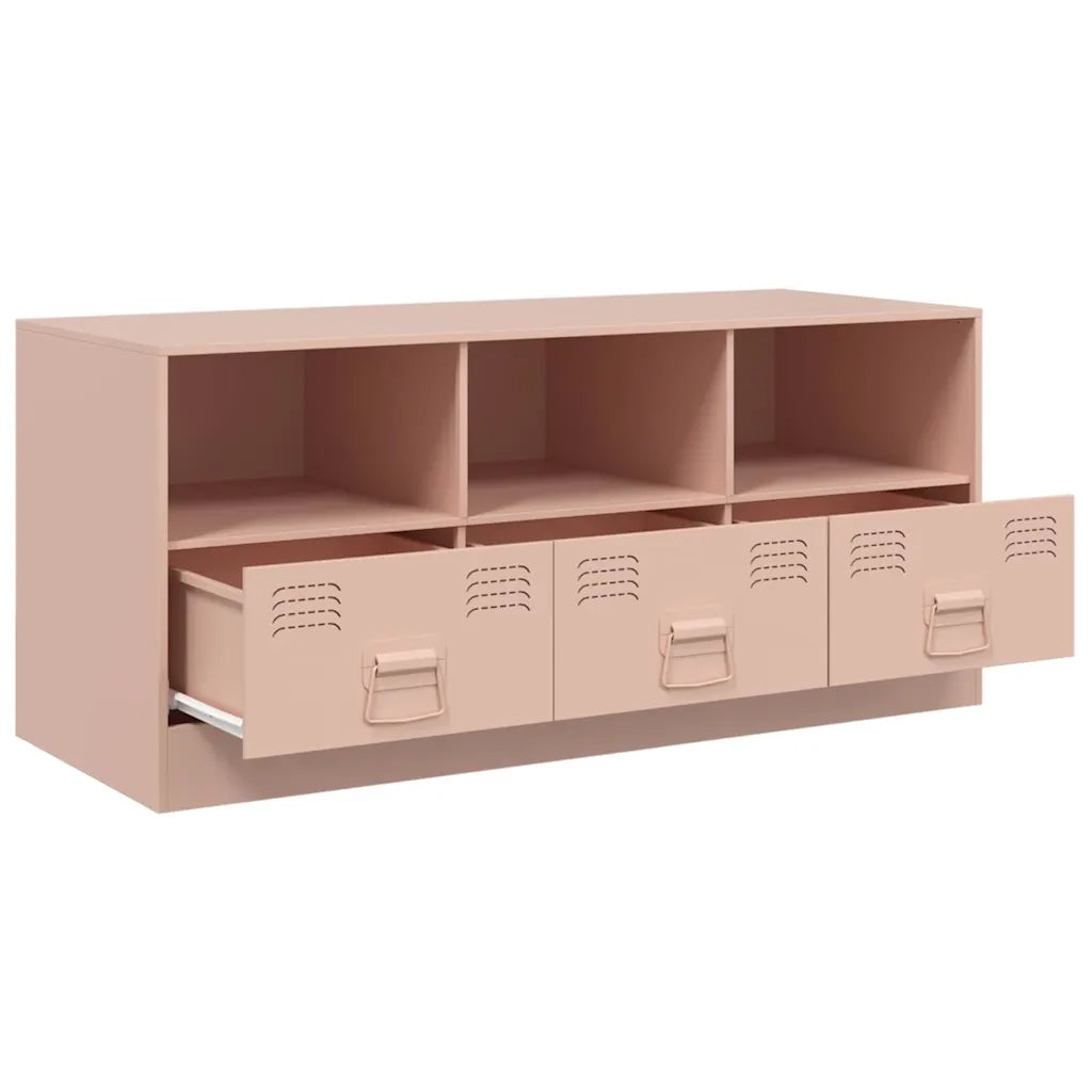 Mobile Porta TV-Mobile per TV-Credenza TV Rosa 99x39x44 cm in Acciaio 563957