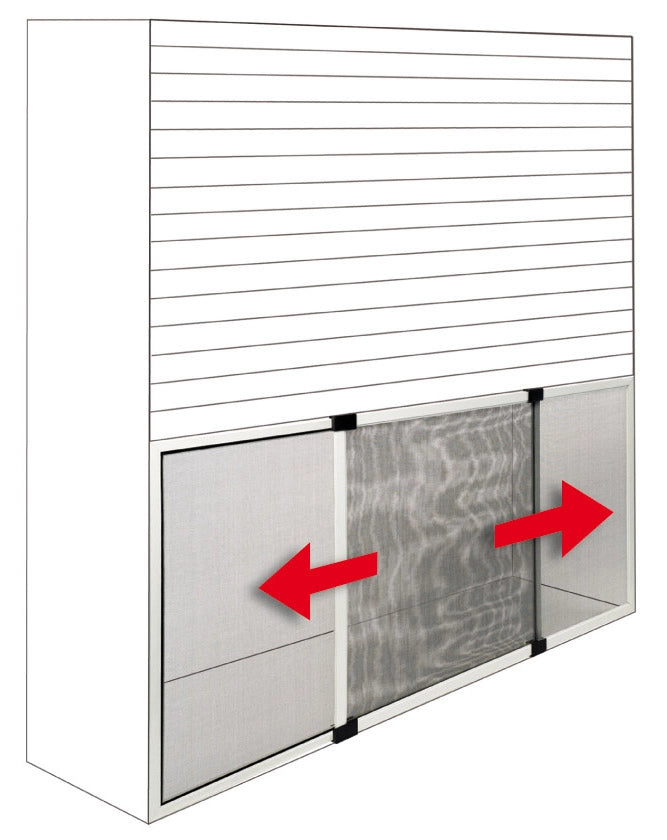 ZANZARIERA ESTENSIBILE PER FINESTRE ARGENTO cm. 70x50