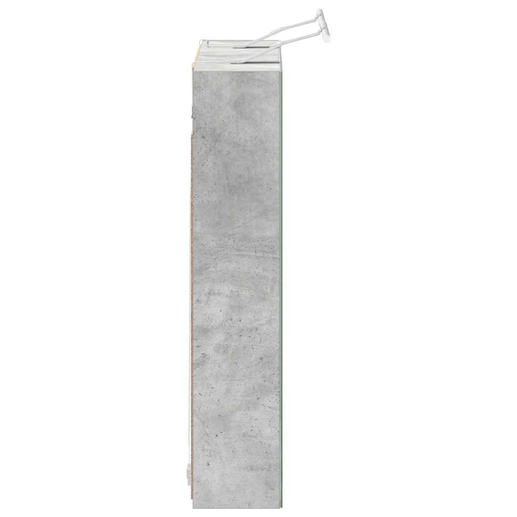 Mobiletto per specchio da bagno Grigio cemento 889114