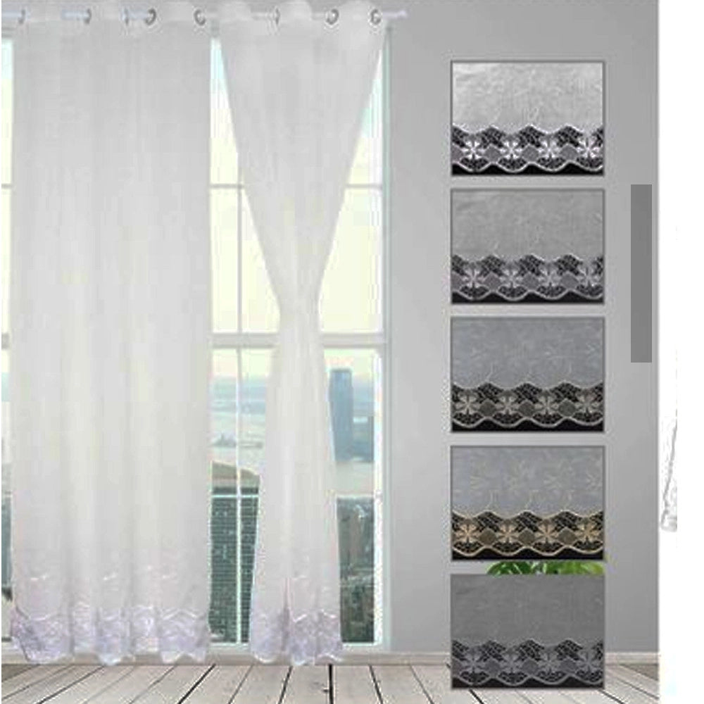 Trade Shop - Tenda Tiziana Pannello Singolo 6 Borchie Porta Finestra Cucina Bastone 140x280cm -