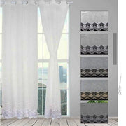 Trade Shop - Tenda Tiziana Pannello Singolo 6 Borchie Porta Finestra Cucina Bastone 140x280cm -