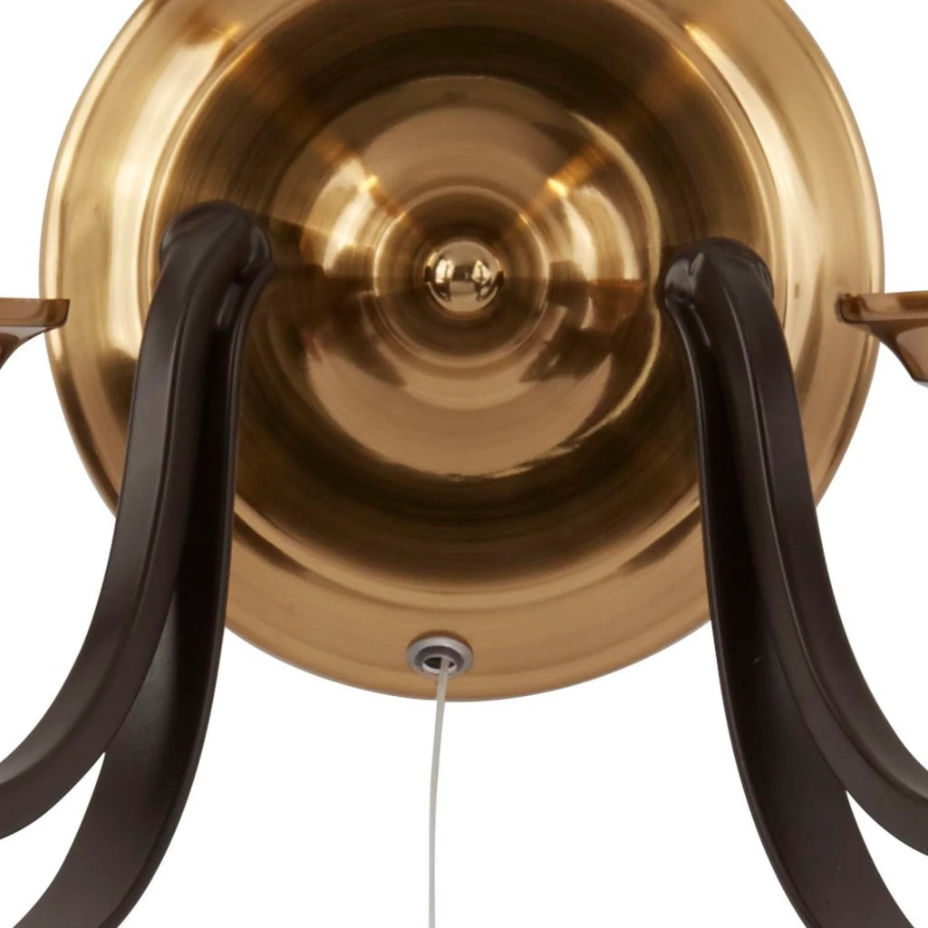 Applique Contemporanea Campanile Acciaio Bronzo Marrone 2 Luci E14