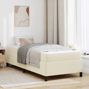 Struttura del letto con materasso Crema 90 x 190 cm Tessuto 3398976