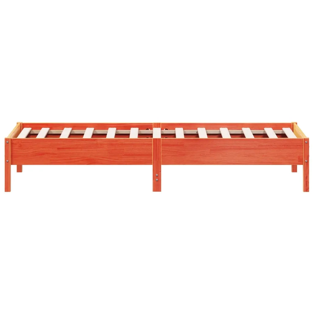 Letto senza Materasso-Struttura Letto Marrone Cera 90x200 cm Legno di Pino 645999