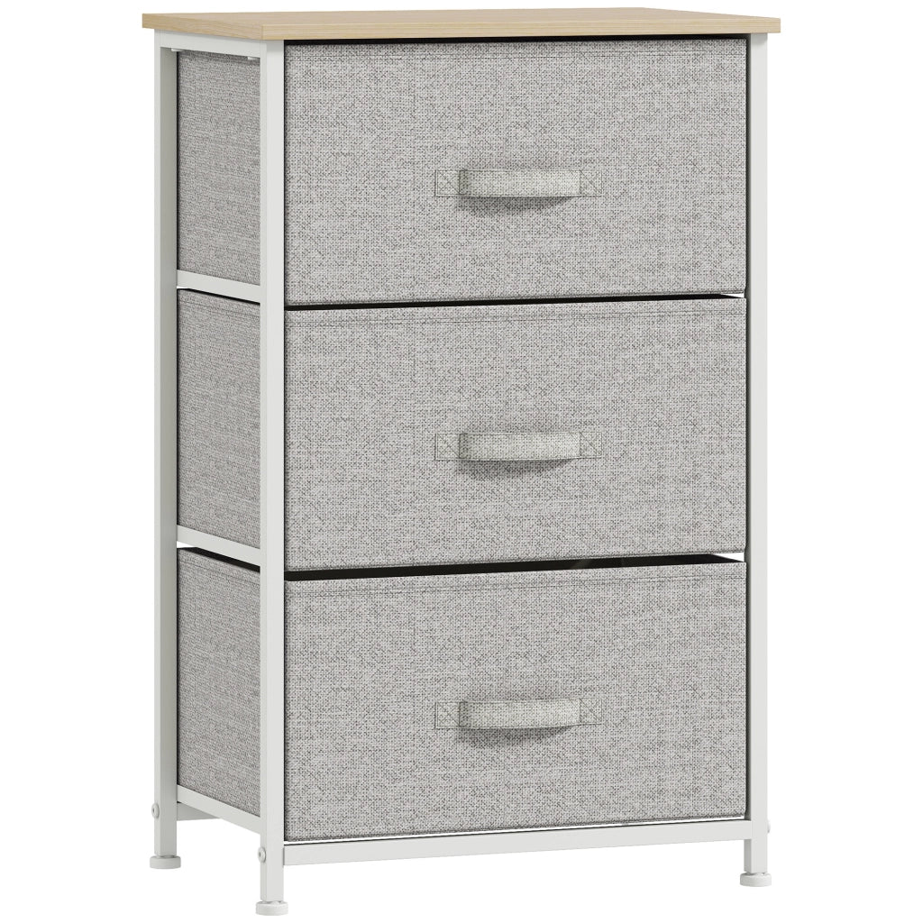 Cassettiera con 3 Cassetti in Tessuto ¨C Minimal ¨C Grigio