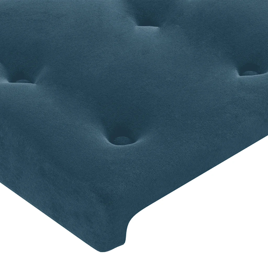 Letto a Molle con Materasso e LED Blu Scuro 200x200 cm 3134667