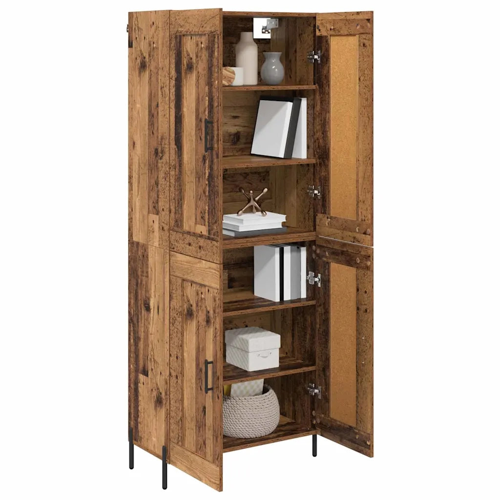 Credenza 2 pz-Set di 2 Buffet-Armadio da cucina Legno vecchio Legno multistrato 365636