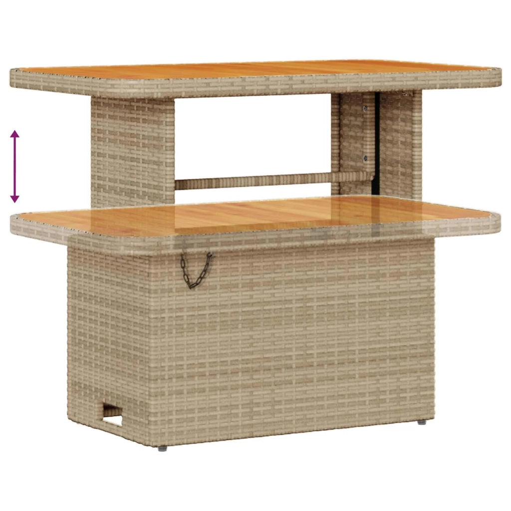 Set Divano da Giardino 9 pcs Beige polyrattan 3363067