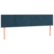 Testiera | Testata Blu Scuro 160x5x78/88 cm in Velluto