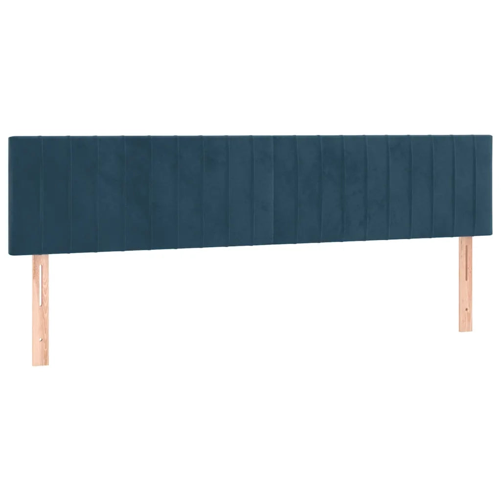 Testiera | Testata Blu Scuro 160x5x78/88 cm in Velluto