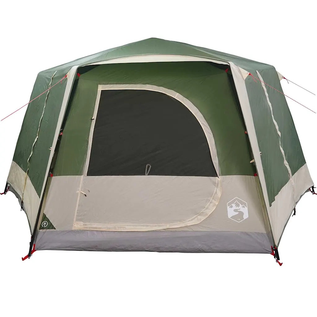 Tenda Cabina 7-Persone con tetto-Tenda da campeggio Verde 400 x 350 x 212 cm