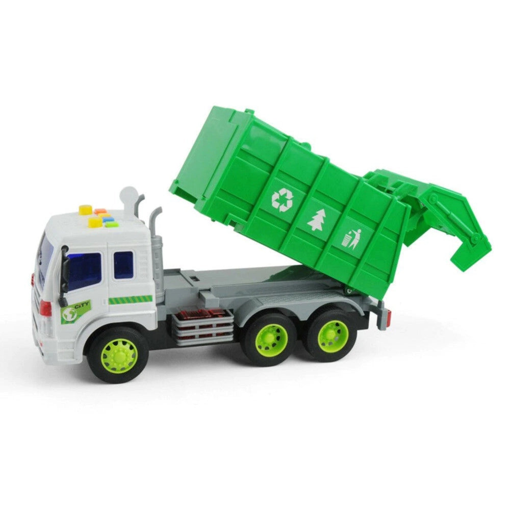 Trade Shop - Camion Raccolta Rifiuti Con Luci E Suoni Cassone Ribaltabile Funzioni Reali -