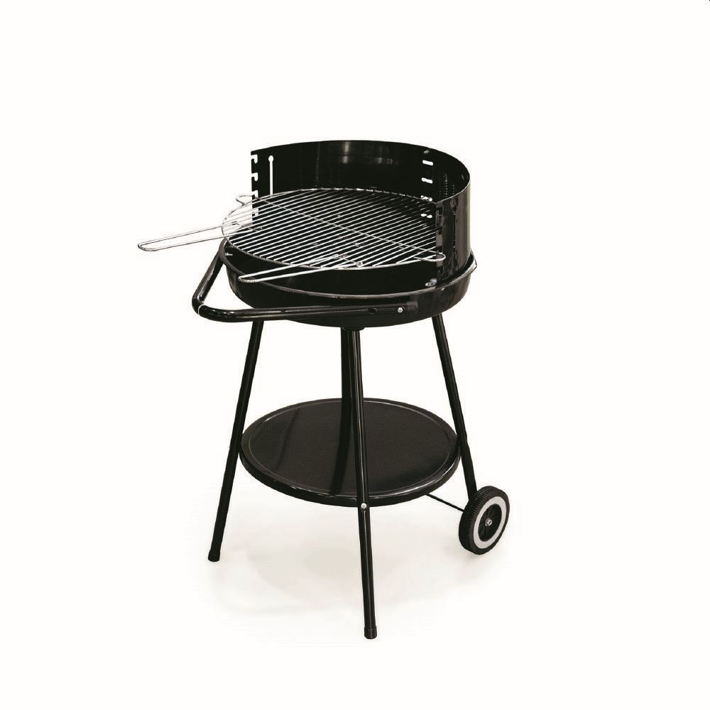 BARBECUE TONDO NERO CON RUOTE 51X84,5CM