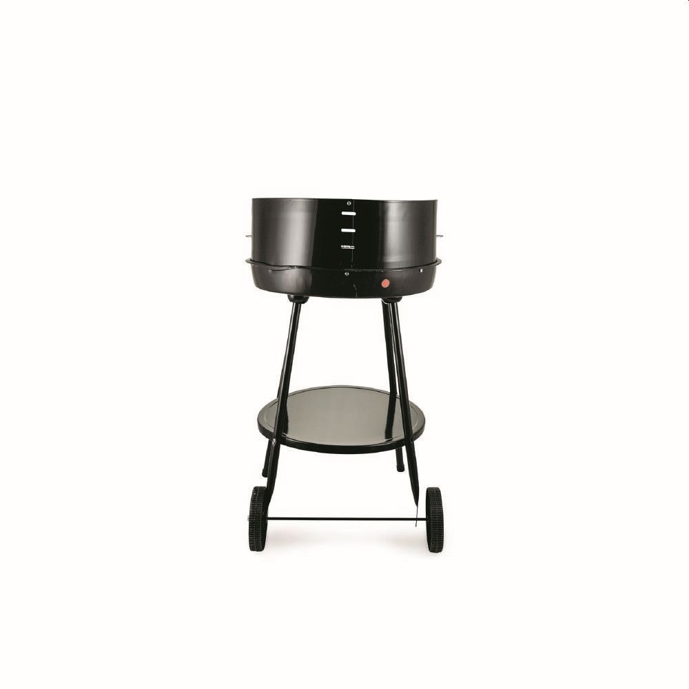 BARBECUE TONDO NERO CON RUOTE 51X84,5CM