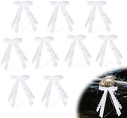 Decorazioni per auto 50 pezzi - Nastro di carta con cuori - Decorazione per auto - Accessori per auto - Decorazioni per festa - Bianco - Lint per auto