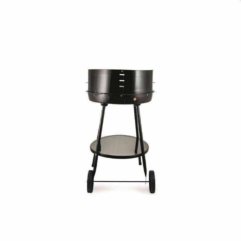 BARBECUE TONDO NERO CON RUOTE 51X84,5CM