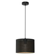 Lampada sospensione nera-oro Ø25 Loft rete E27 Luminex