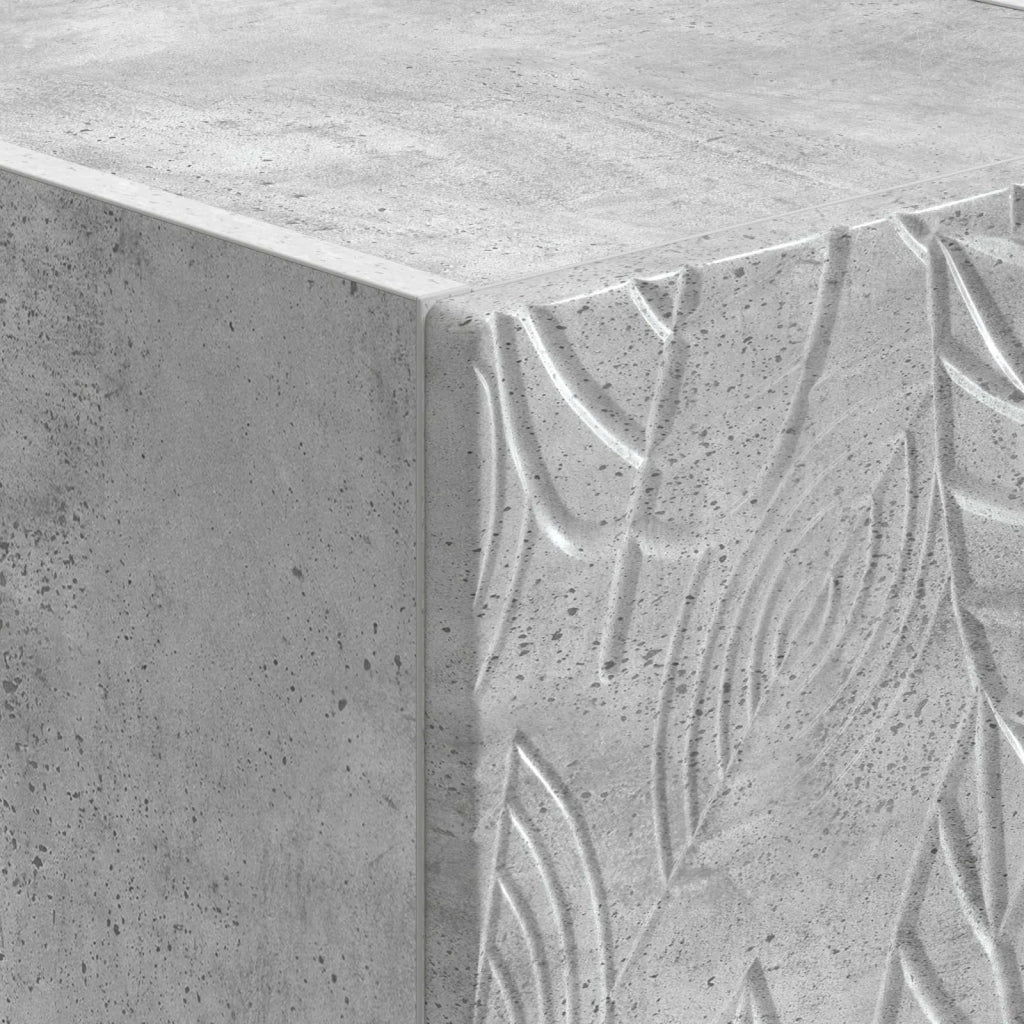 Mobiletto da notte a muro Grigio Cemento 34,5 x 33 x 40 cm 898811