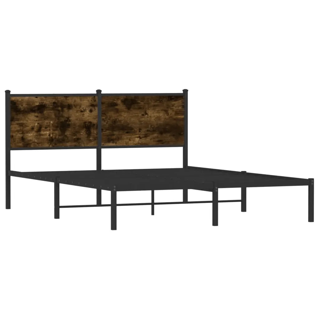 Giroletto senza Materaso in Metallo Rovere Fumo 140x190 cm 4007667