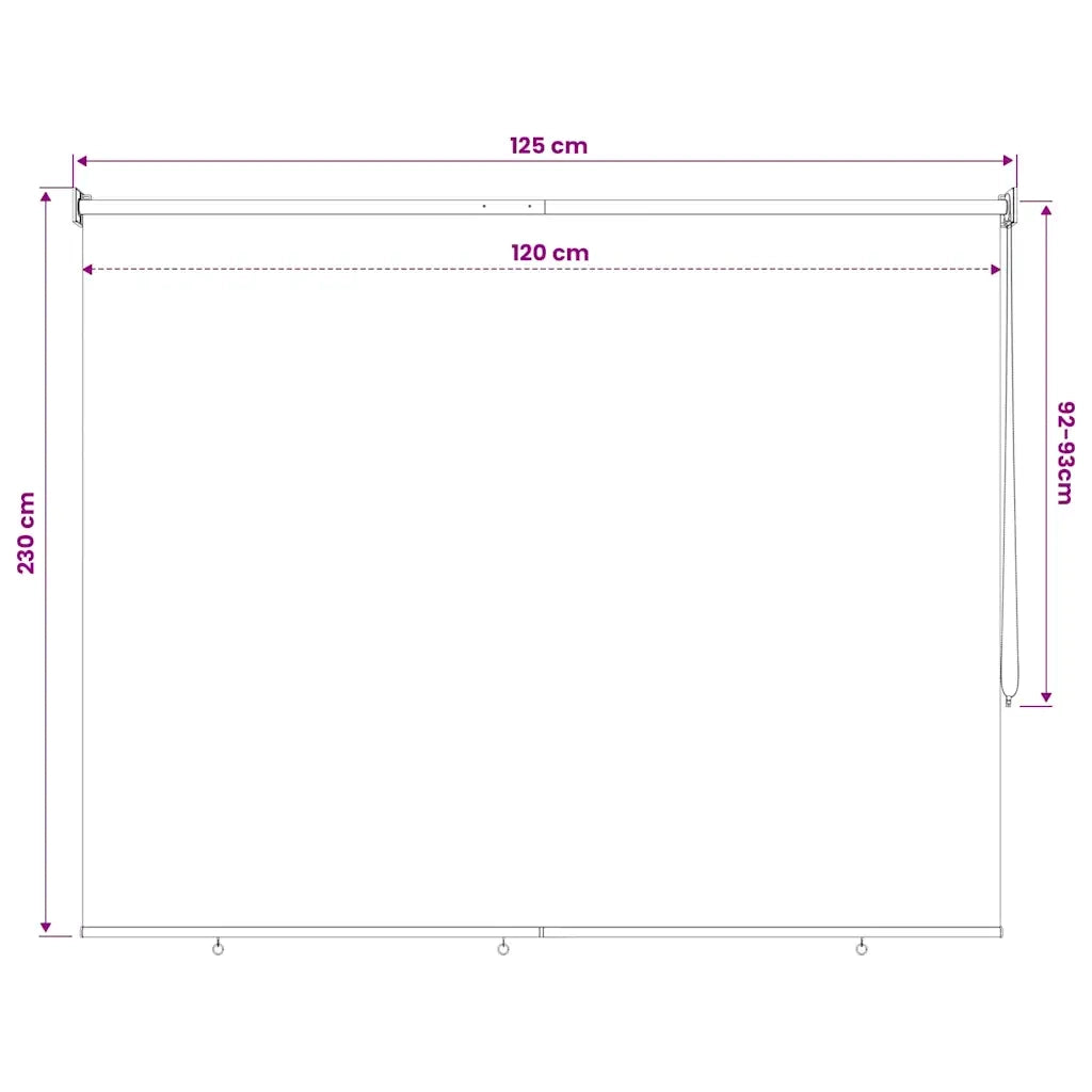 Tenda a Rullo per Esterni 125(L)x230(A) cm color crema 43450