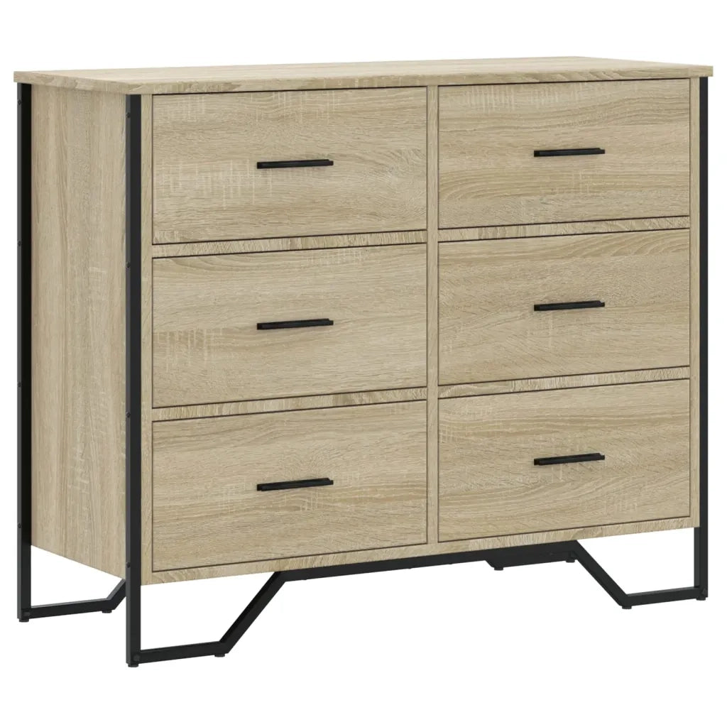Cassettiera Rovere Sonoma 91x35,5x74,5 cm in Truciolato CFW3267149