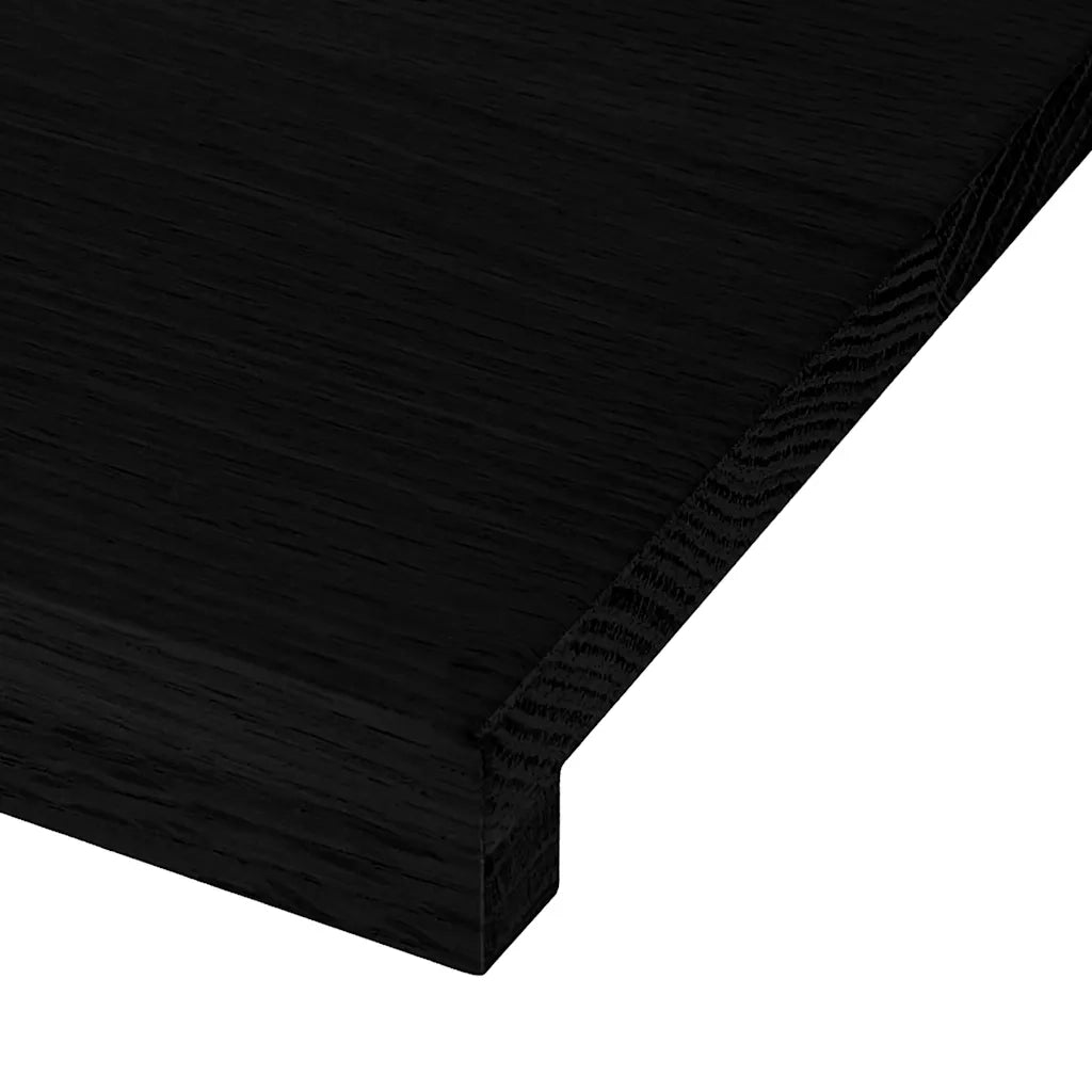 Davanzali 2 pz Marrone Scuro 120x30x2 cm Legno Massello Rovere 4009194