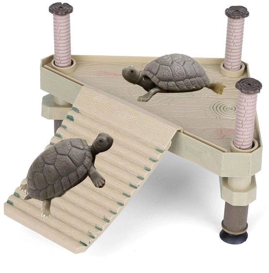 Piattaforma Schildpad Drijvend - Oprijladder per Acquario - Decorazione per Acquario - Piattaforma per Schildpadden - Impermeabile - Dimensioni 21x18,5x14,5cm - Decorazione per Acquario