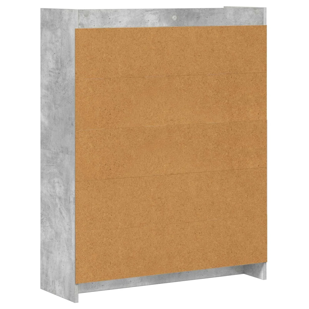 Libreria Grigio Concretè 87,5 x 30 x 111 cm 8011294