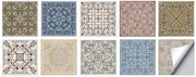 Set di 10 adesivi per piastrelle autoadesivi 10 x 10 cm decorazione per piastrelle per parete adesivi per casa, idonei per bagno, resistenti all'olio, pvc impermeabili, decorazione per parete, adatti per soggiorno, cucina, bagno.