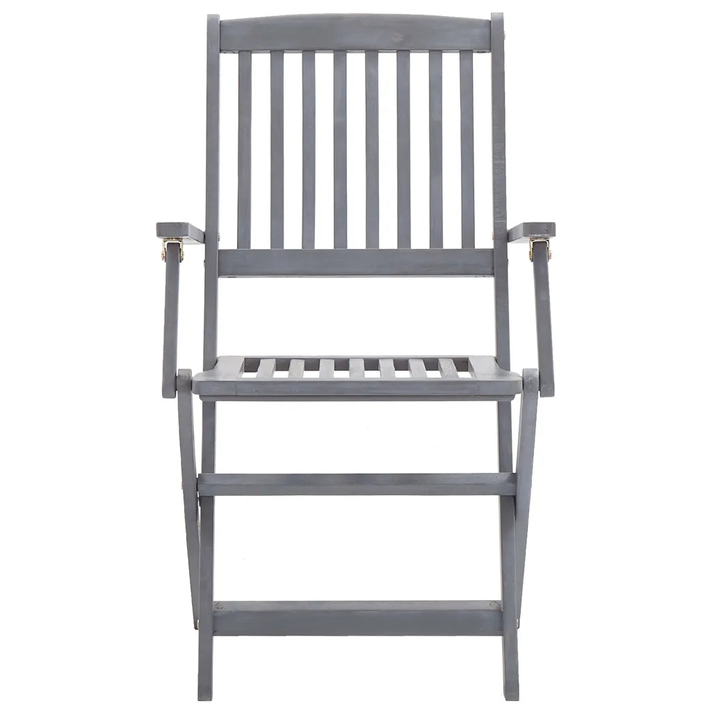 Sedie da Giardino Pieghevoli 4pz con Cuscini in Massello Acacia 3064527