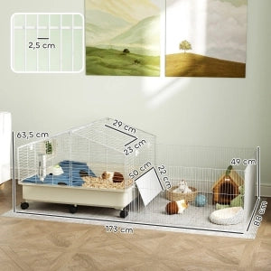 GABBIA PER PICCOLI ANIMALI 173x88x63 cm in plastica multicolore