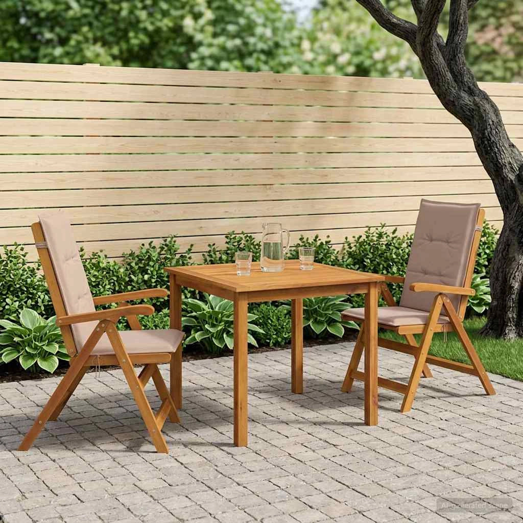 Set da pranzo da giardino 3 pezzi Naturale 3434593