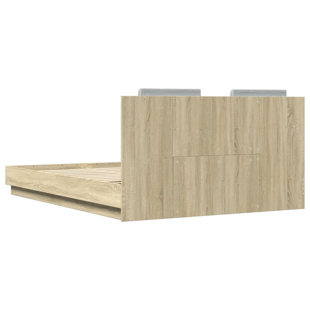 Giroletto Testiera-Struttura Letto Rovere Sonoma 120x200 cm Legno Multistrato 777925