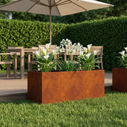 Vaso da giardino Ruggine 80 x 40 x 40 cm Acciaio Corten 8005244