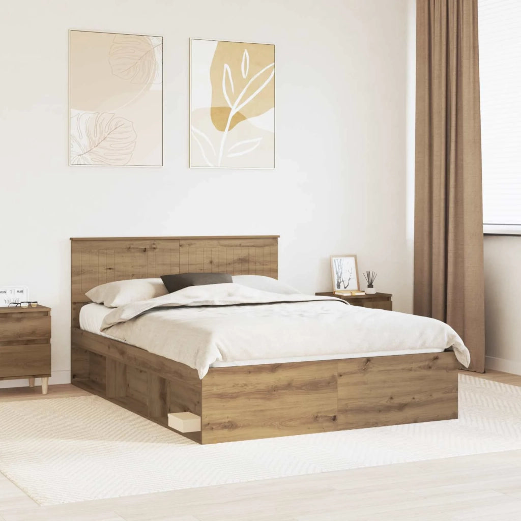 Struttura del letto-Giroletto Rovere Artigianale 135 x 190 cm 933844