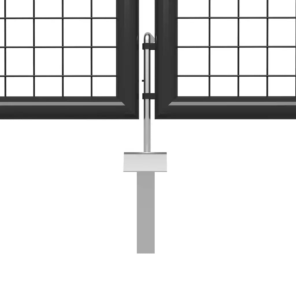 Cancello per Giardino in Acciaio 400x150 cm Antracite 144331