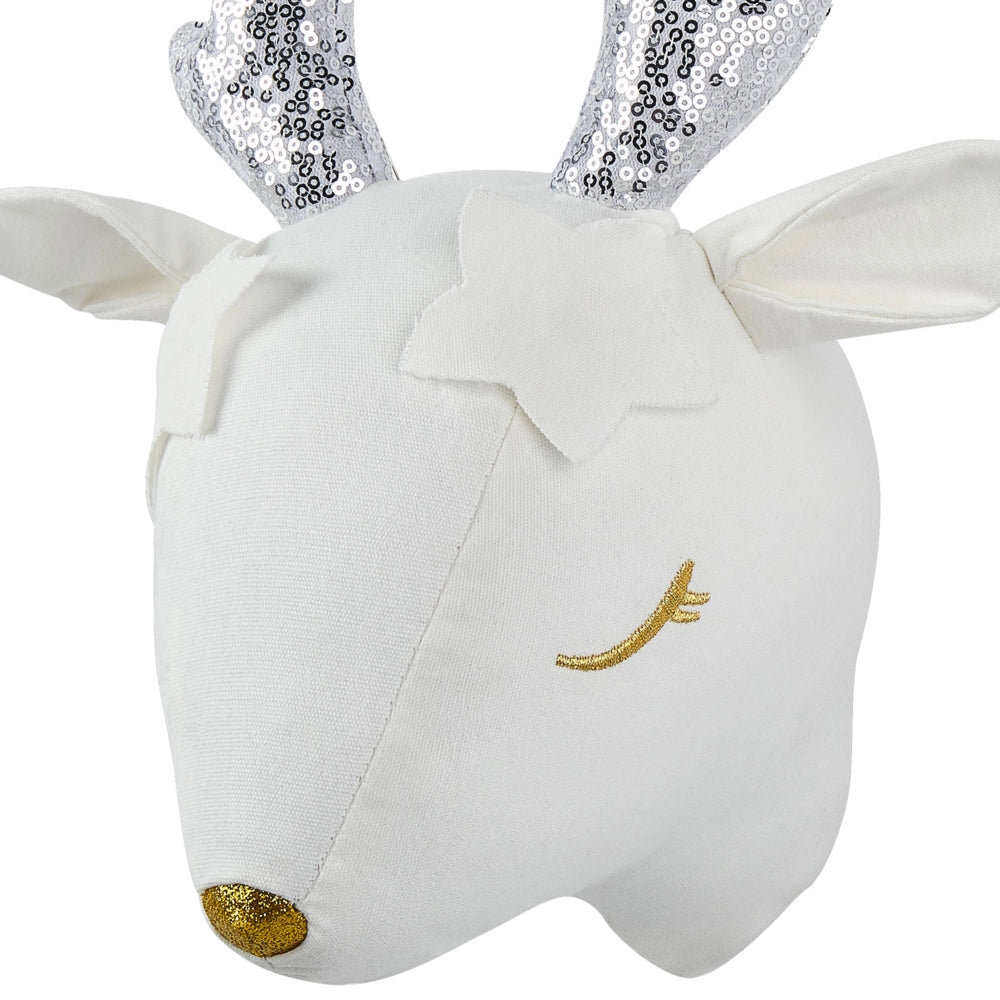 Decorazione in peluche per la camera dei bambini giocattolo di cervo appeso in cotone bianco