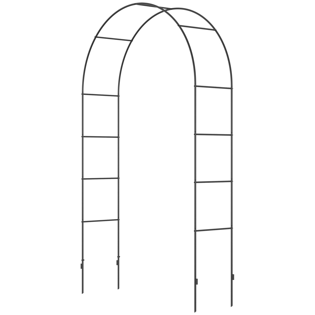 Arco da giardino per rose ¨C Minimal ¨C nero metallo 140x40x240 cm