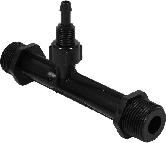 Iniettori di concime Venturi 3/4 G1 - Miscelatore per irrigazione e acqua da giardino - Attrezzo agricolo con kit di filtro - Plastica nera.