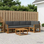 Set di divani da esterno 6 pz Naturale e Antracite 3385228