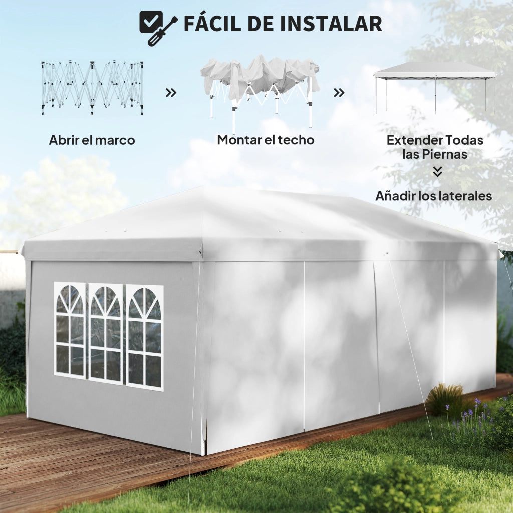Carpa Pieghevole ¨C Minimal ¨C Bianco 5.85x2.95x2.7 m