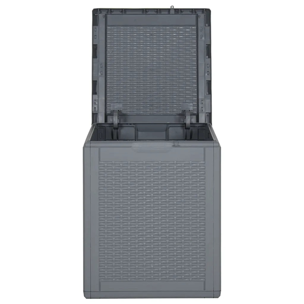 Contenitore da Giardino Grigio in Rattan PP 90 L CFW1502084