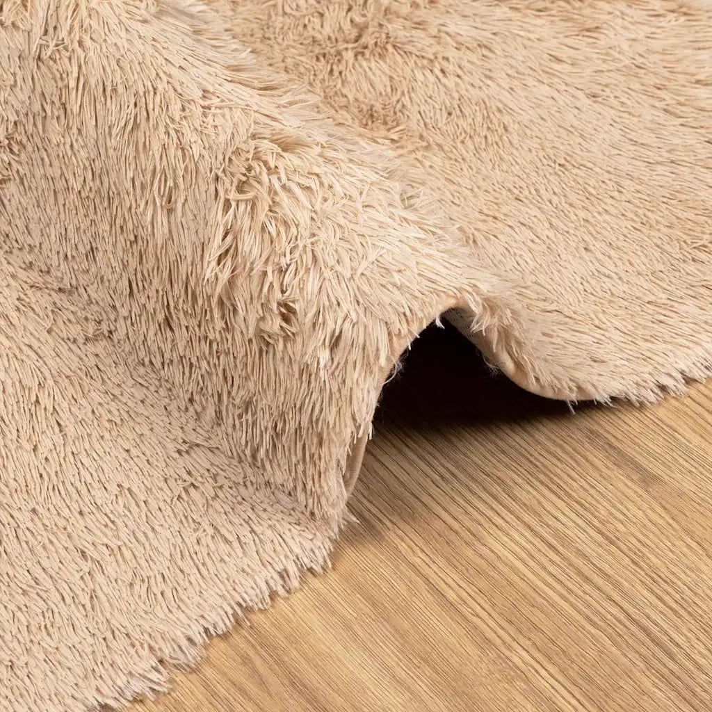 Tappeto Shaggy a Pelo Lungo NAVARRA Beige 160x230 cm poliestere 4102837