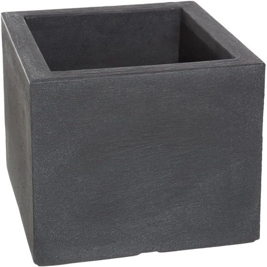 Pialla Palermo look lastre grigio 30x30x26 cm - per esterno - plastica - decorazione giardino