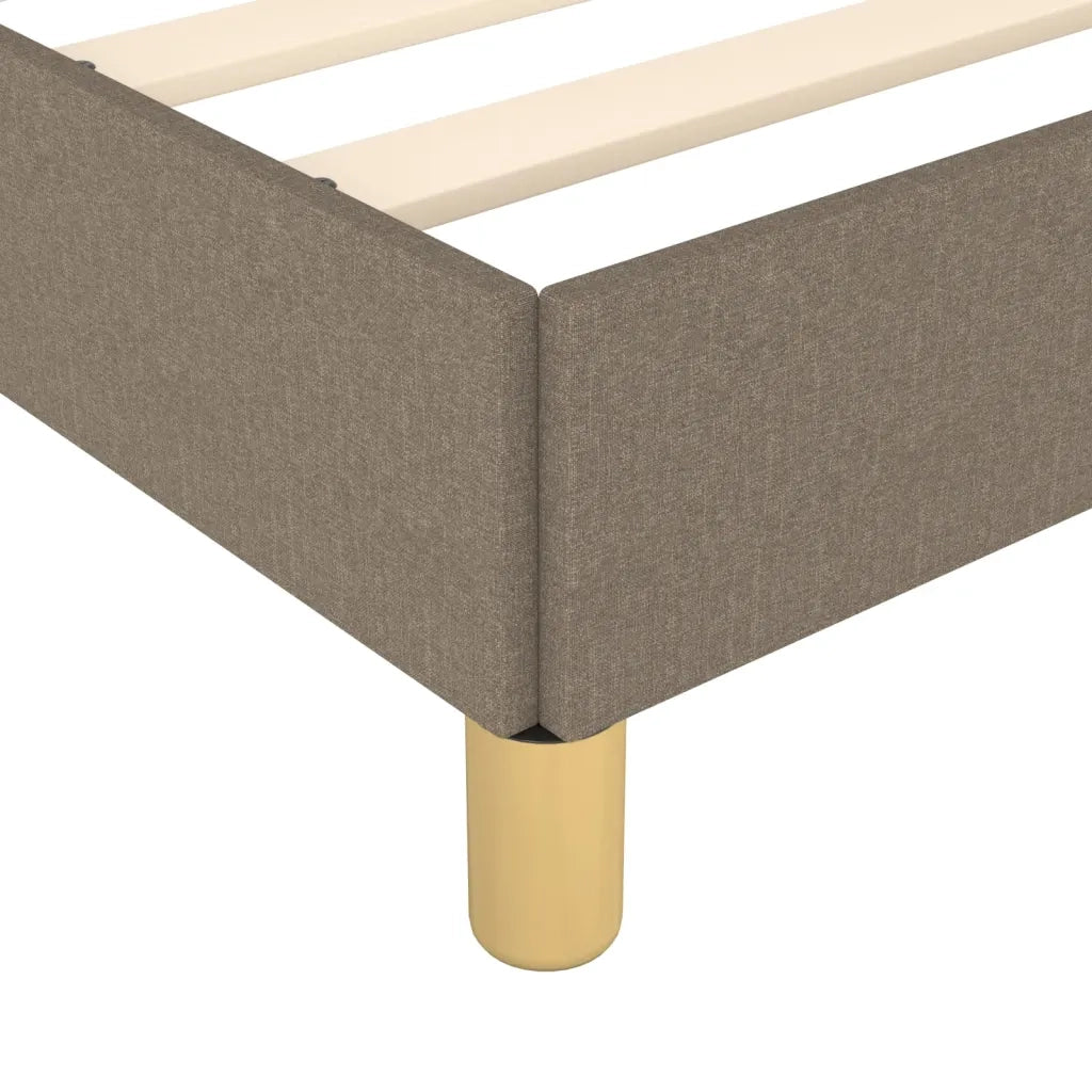 Letto singolo | Letto per adulti | Giroletto senza Materasso Tortora 90x200 cm Tessuto