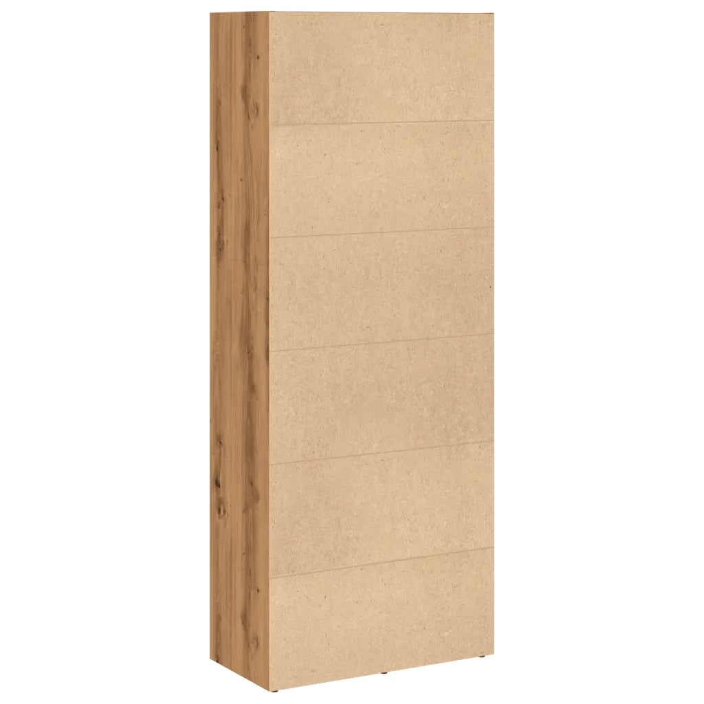 Libreria-Scaffale per Libri-Mobile di Stoccaggio Rovere Artigianale 60x30x152 cm in Legno Multistrato