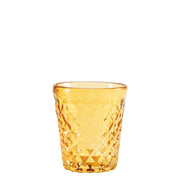 Zafferano Bicchieri Tumbler Serie Balloton in Vetro Soffiato a Bocca Colore Ambra - Confezione da 6 Pezzi Artigianali per la Tavola Elegante