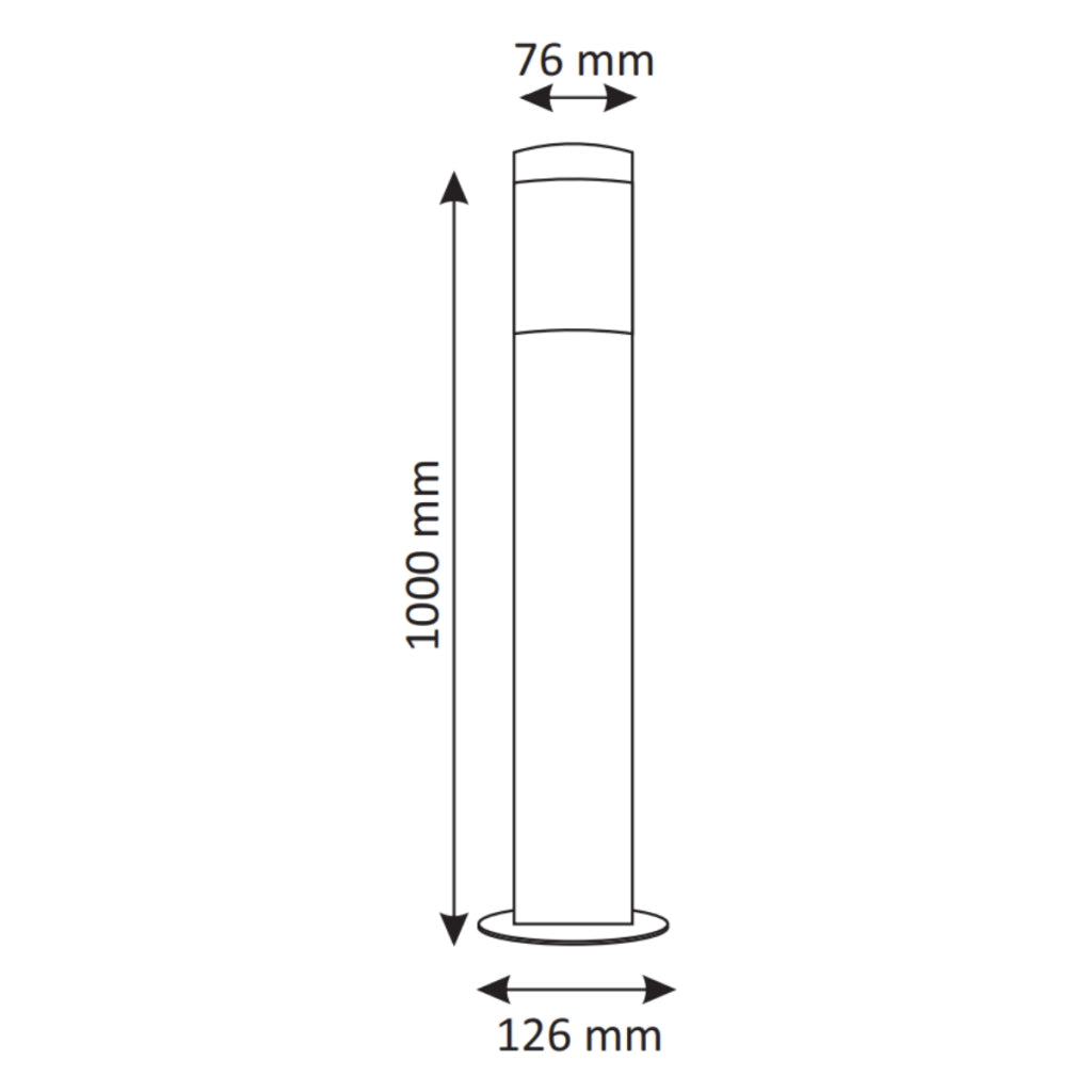 Lampione esterno LIVIA 100 cm argento satinato E27