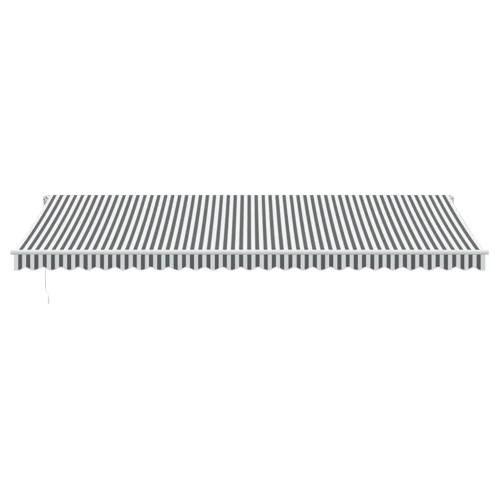 Tenda Retrattile Manuale con LED Antracite e Bianco 600x350 cm 3215805